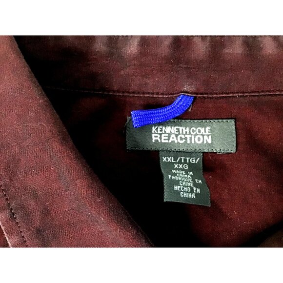 KENNETH COLE REACTION-MENS RED BUTTON-DOWN LONG SLEEVE 100% COTTON SIZE XX-LARGE - Picture 3 of 7